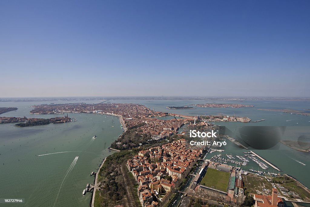 Vista aerea sulla laguna di Venezia, Italia - Foto stock royalty-free di Ambientazione esterna