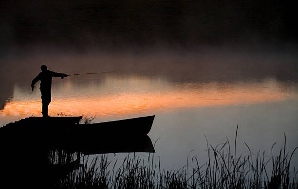 istock Fly Fishing Silhouette 182728038