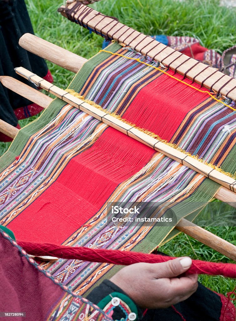 Weben Tuch in Peru - Lizenzfrei Arbeiten Stock-Foto