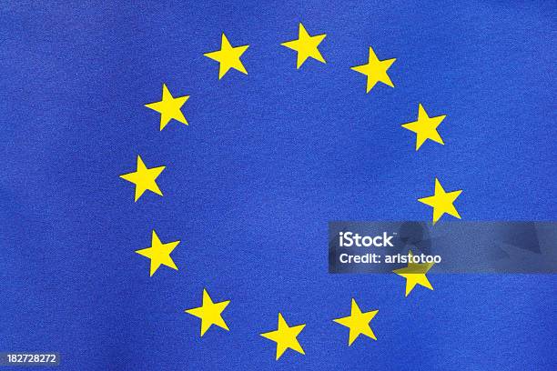 Foto de Bandeira Europeia Fundo e mais fotos de stock de Amarelo - Amarelo, Azul, Bandeira