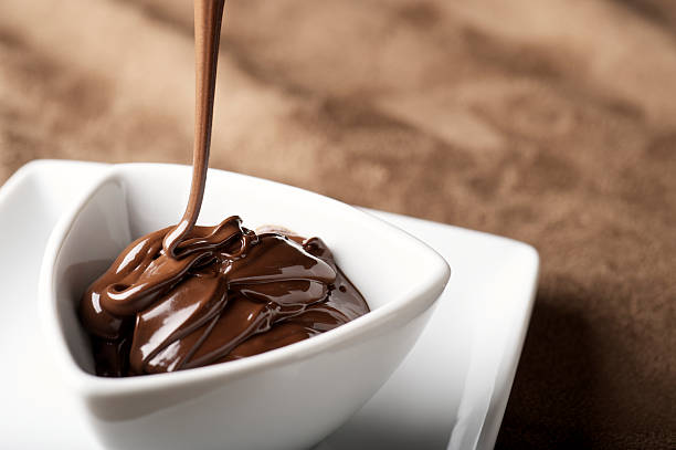 istock Melted chocolate poured into a white bowl 182729389