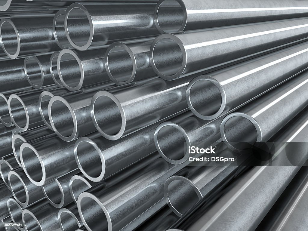 Tubos de Metal - Foto de stock de Alumínio royalty-free