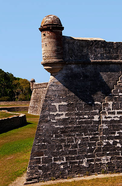 istock Castillo de San Marcos, St. Augustine Florida: Turret and Moat 182729601