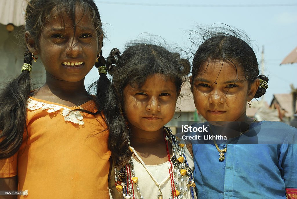 Childhood Indian Rural Girls 4-5 Years Stock Photo