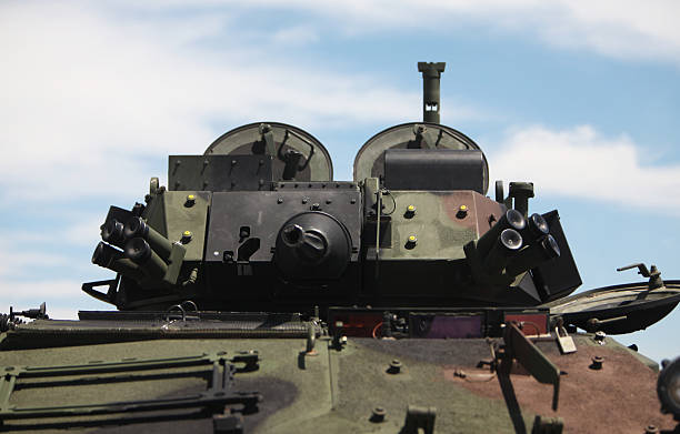 istock Machine Gun Turret On Amphibious Vehicle 182730917