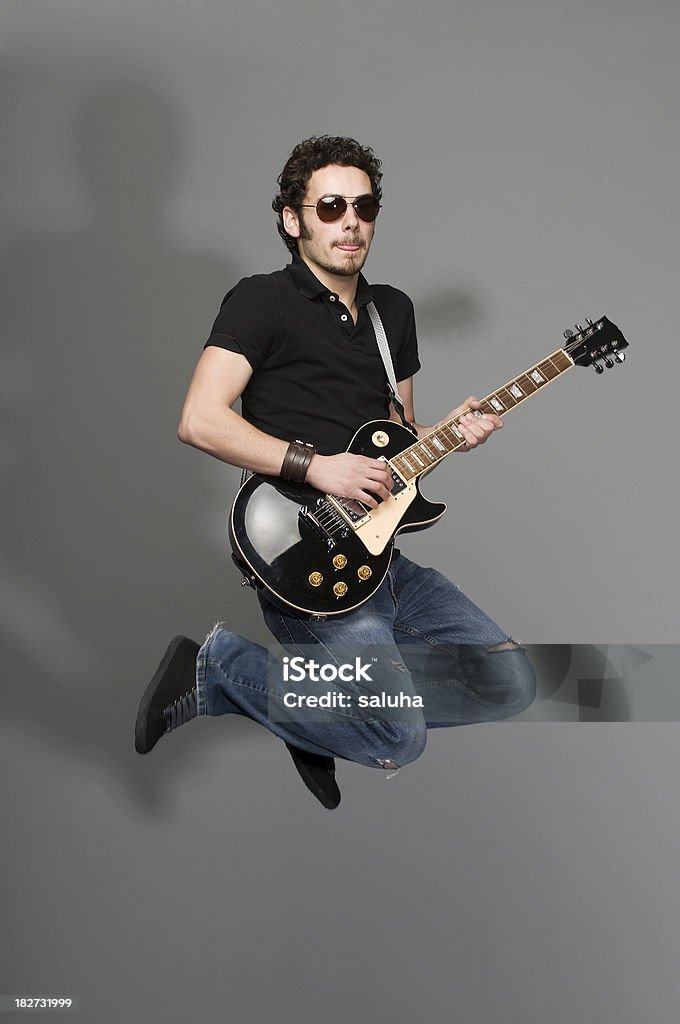 Voar Guitarrista: Rock fora! - Royalty-free Guitarra Foto de stock