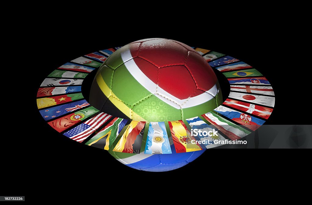 Circle mit Teilnehmer der Welt-Fußball-Weltmeisterschaft 2010 - Lizenzfrei Bildkomposition und Technik Stock-Foto