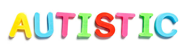 The word 'Autistic' is created from colourful magnetic letters. Shot with Canon EOS 1Ds Mark III.