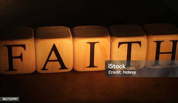 Faith Building Blocks Stock Photo - Download Image Now - Alphabet, Black Color, Block Shape