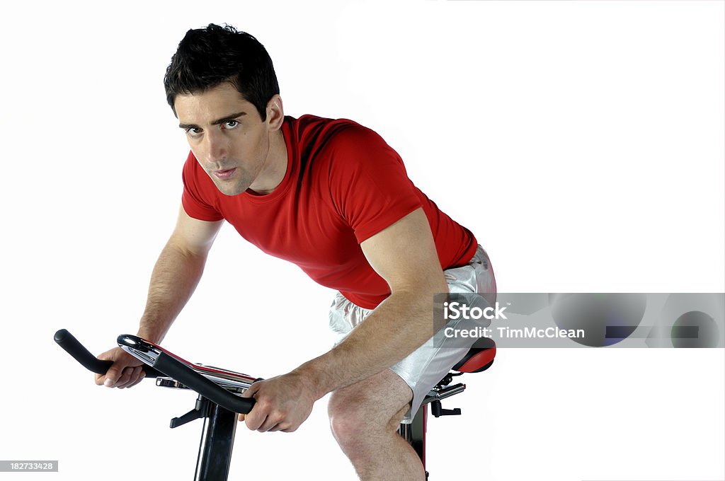 Male 운동용 자전거 - 로열티 프리 건강관리와 의술 스톡 사진