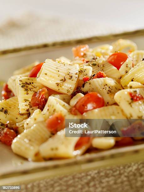 Caprese Pasta Salad Stock Photo - Download Image Now - Above, Cheese, Cherry Tomato