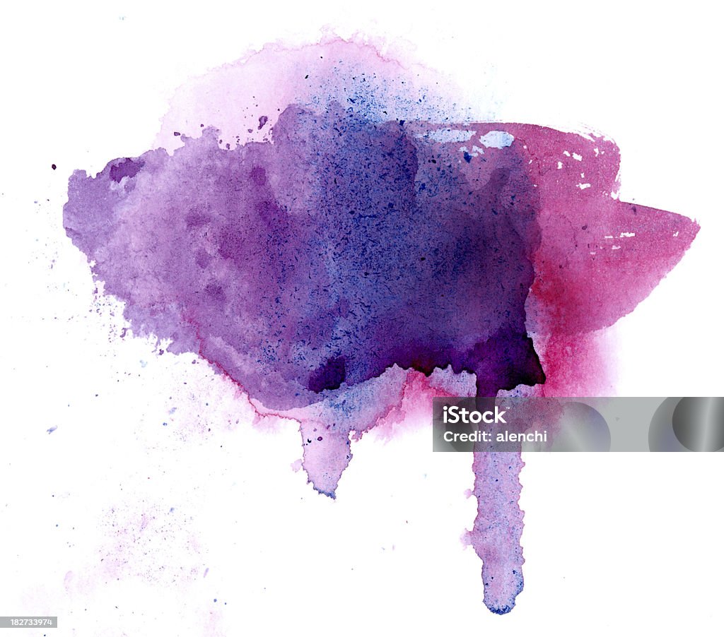 violet et de touches de violet abstrait peinture - Photo de Aquarelle libre de droits