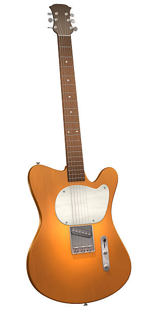 istock Orange electric guitar 182734328