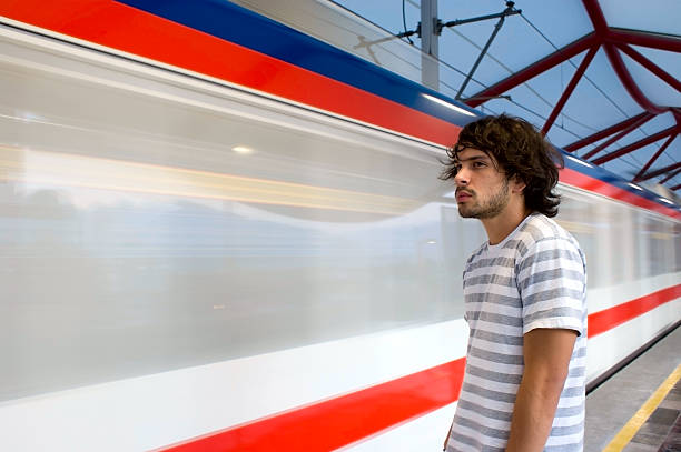 istock Male Student at the Subway Station 182734409