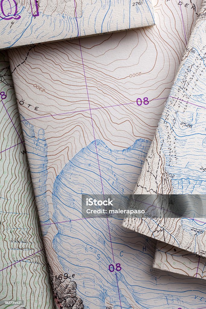 Topographic mapa de las montañas - Foto de stock de Mapa libre de derechos