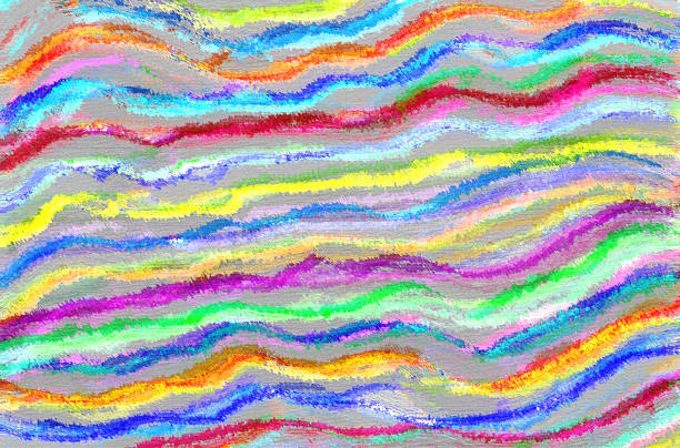 multicolored pintura - oil painting striped fine art painting abstract fotografías e imágenes de stock