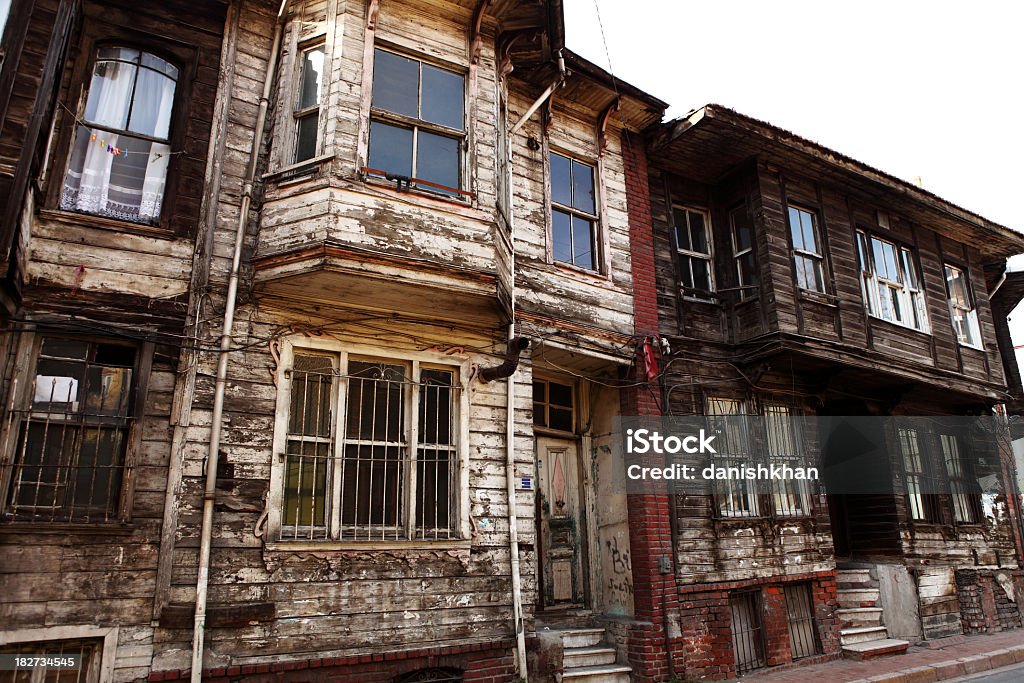 Divã casas de madeira Sultanahmet Istambul - Royalty-free Apodrecer Foto de stock