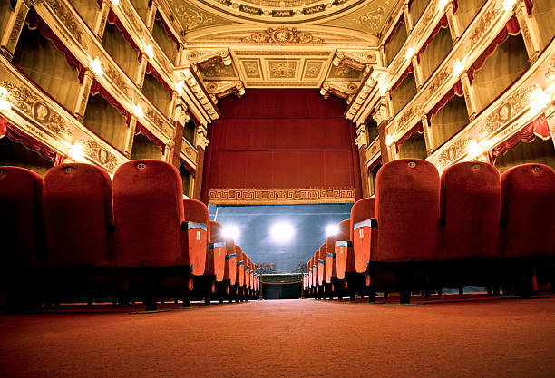 Classical Theatre Classical Theatrean old fashioned beautiful theatre in Italy musical theater stock pictures, royalty-free photos & images