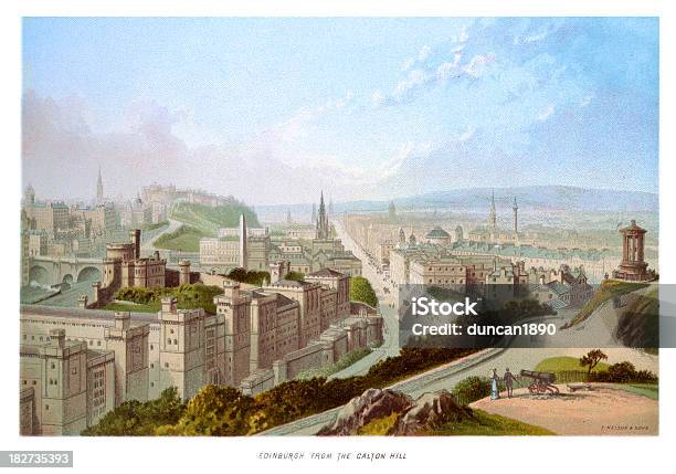 Edinburgh Im 19 Jahrhundert Stock Vektor Art und mehr Bilder von Edinburgh - Edinburgh, Altertümlich, Alt