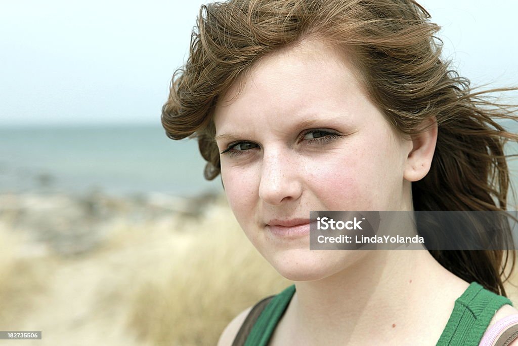 Garota na praia - Foto de stock de 12-13 Anos royalty-free