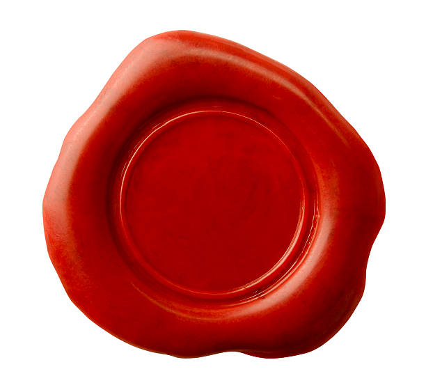 Wax Seal with Path stock photo