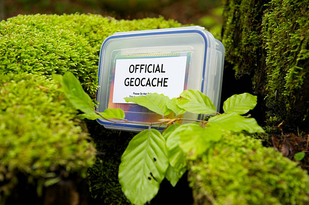 Geocaching stock photo