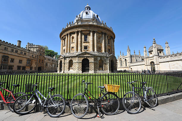 Oxford University "The Radcliffe Camera and All Souls College in Radcliffe Square, part of Oxford UniversityEnglandThe Radcliffe Camera  is a building in Oxford, England, designed by James Gibbs in the English Palladian style and built in 1737aa1749 to house the Radcliffe Science Library.The square is widely regarded as the most beautiful in Oxford, and is very popular with tourists" bodleian library stock pictures, royalty-free photos & images