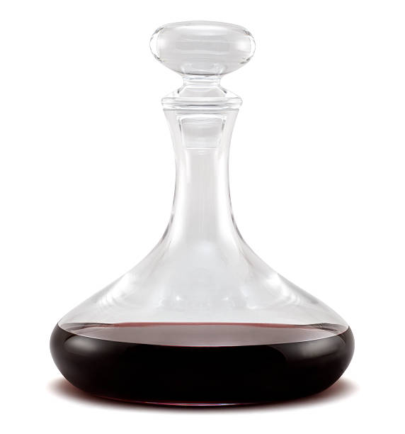 weinkaraffe - decanter wine wineglass red wine stock-fotos und bilder