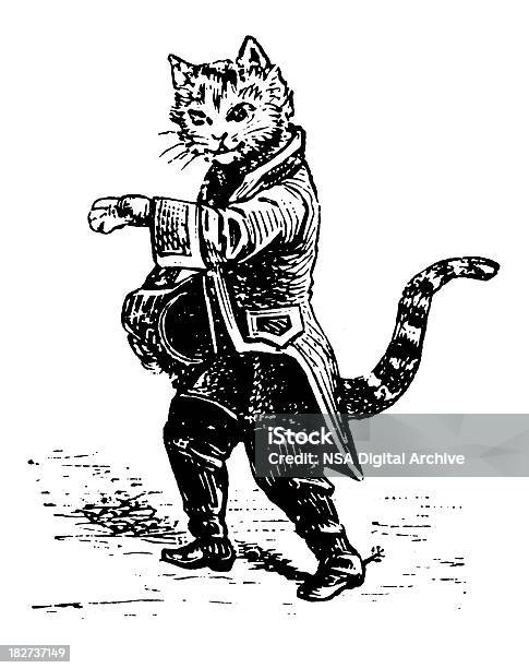 Puss In Boots Antique Design Illustrations Stock Illustration - Download Image Now - Puss In Boots - Fictional Character, Fairy Tale, Old-fashioned