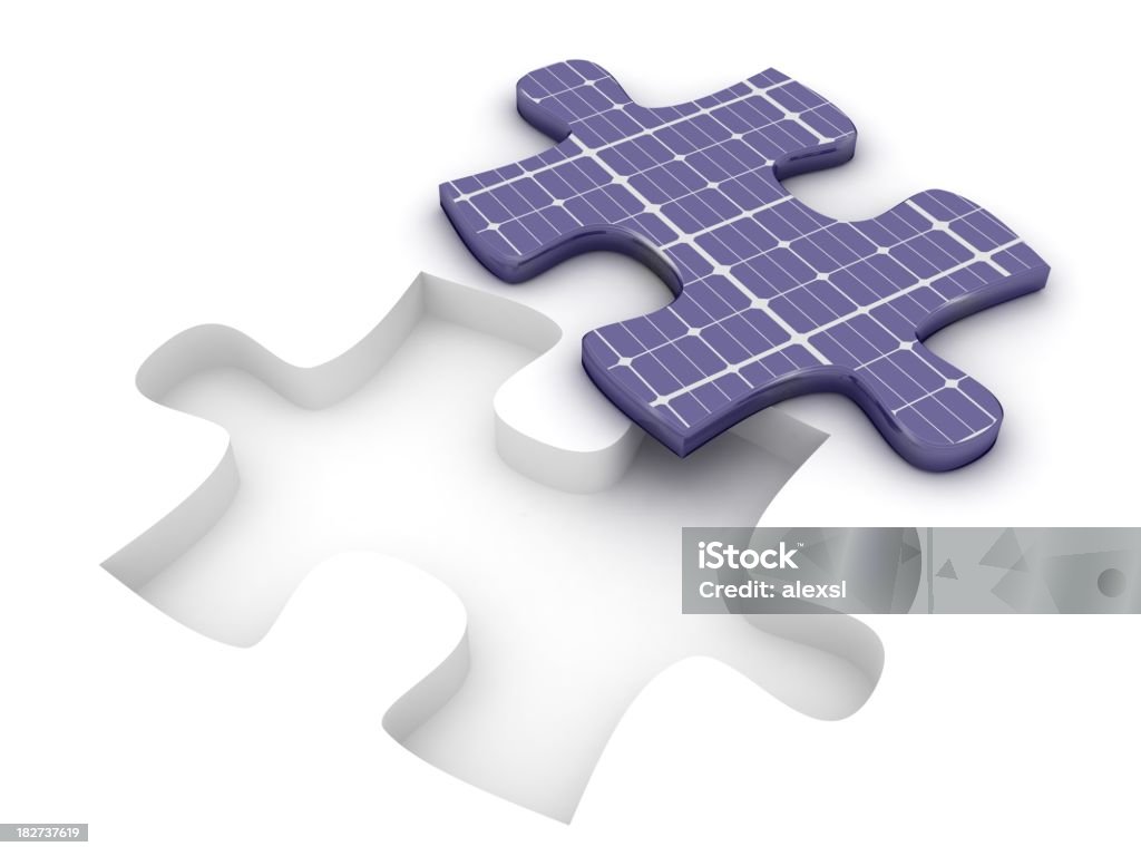 Energia Solar'Puzzle' - Royalty-free Central de Energia Solar Foto de stock