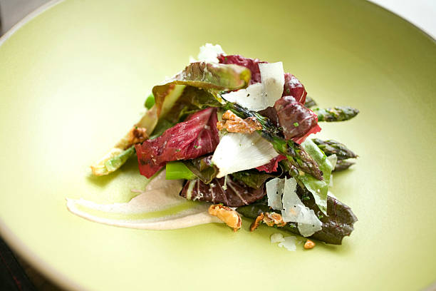 asparagus "Fresh, grilled asparagus salad with shaved parmesan cheese" pecorino romano stock pictures, royalty-free photos & images