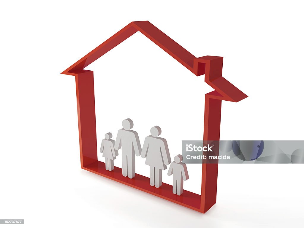 Casa y familia - Foto de stock de Adulto libre de derechos