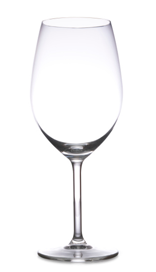 Wine glass isolated on a white background. Clipping path included.