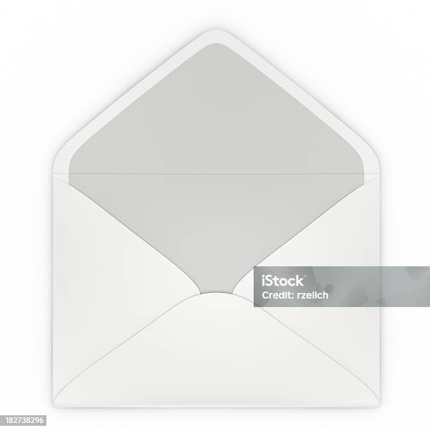 Foto de Envelope Aberto e mais fotos de stock de Aberto - Aberto, Branco, Correio - Correspondência