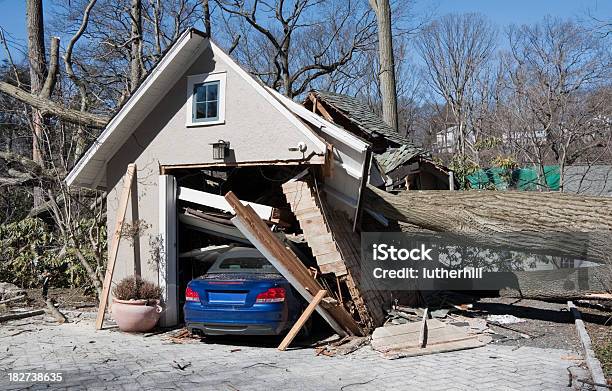 嵐による損傷から木へと車の駐車場 - ダメージのストックフォトや画像を多数ご用意 - ダメージ, 自動車, 倒れた木