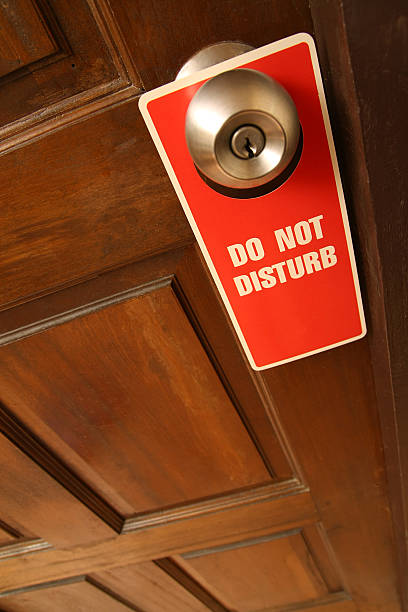 istock Hotel Sign on Doorknob , Do Not Disturb 182738848