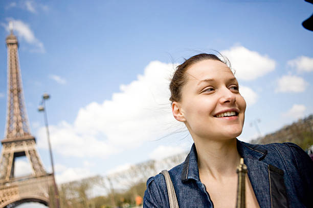 istock Happy woman in Paris 182739052