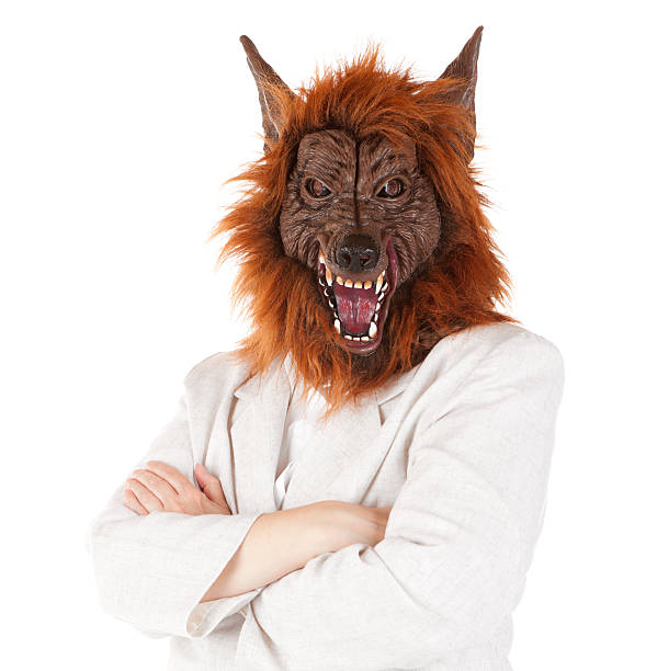 istock Businesswoman wearing Wolf Mask 182739162