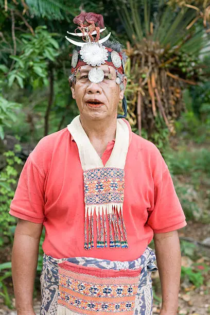 Photo of Senior with traditional Timorese clothes