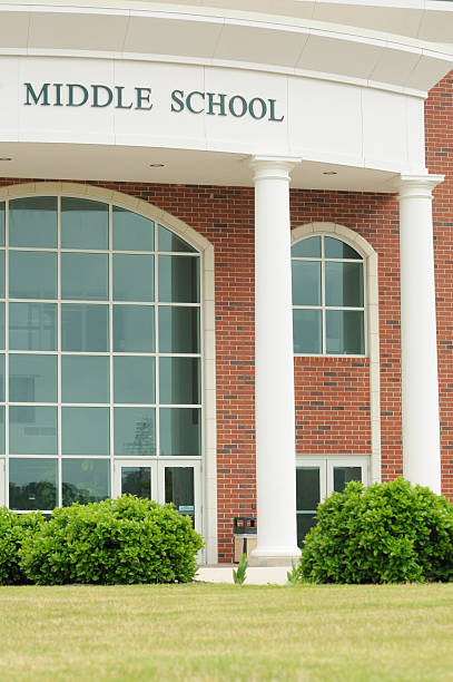istock Middle school entrance 182739626