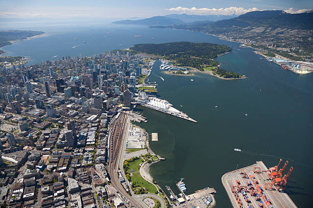 istock Downtown Vancouver Aerial View 182740625