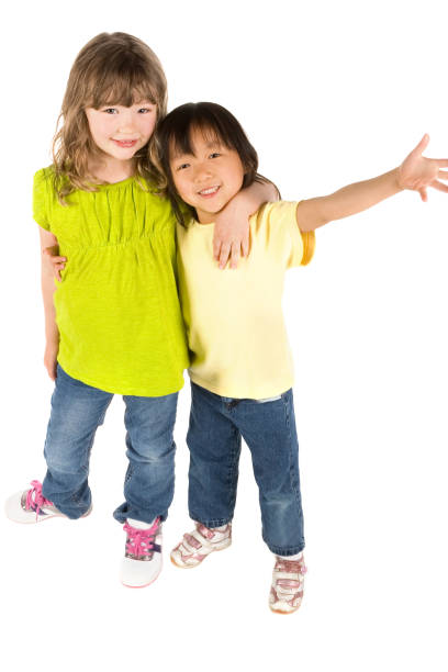 istock Happy little girls 182740791