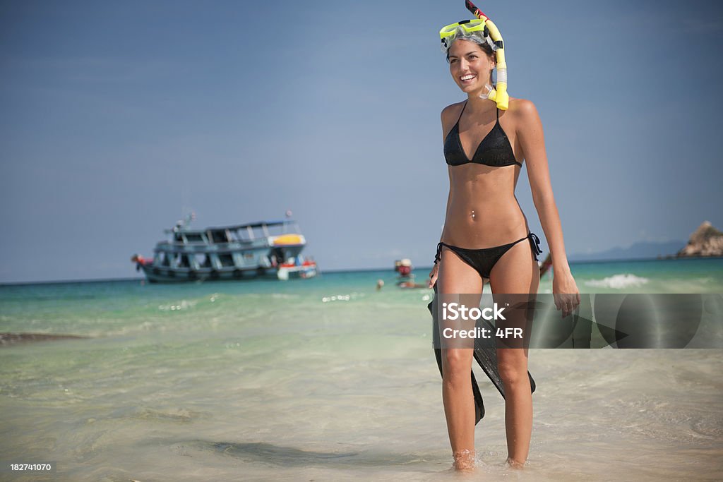 A desfrutar de férias, lazer Mergulho Livre, divertir-se no oceano - Royalty-free 20-24 Anos Foto de stock