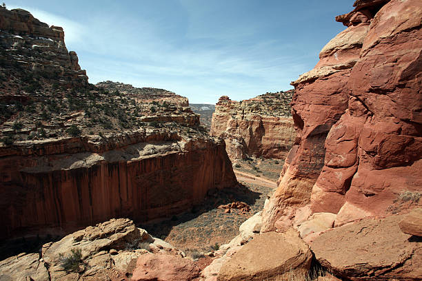 istock Desert canyon view from above 182741088