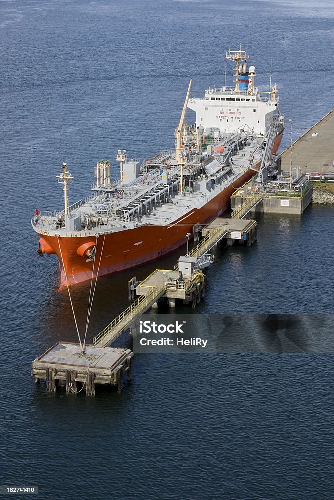 Tanker am Hafen - Lizenzfrei Anlegestelle Stock-Foto