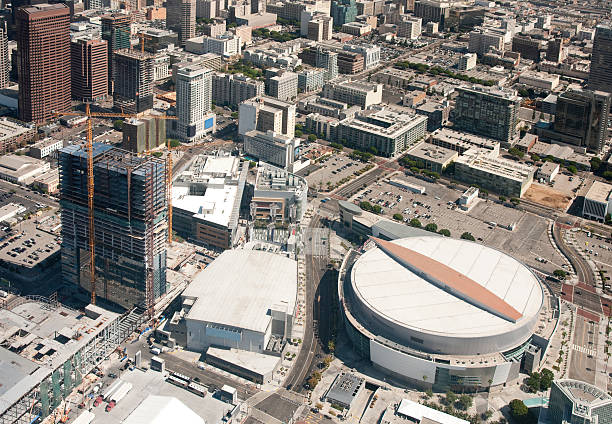istock Downtown Los Angeles Arena Aerial View 182741936