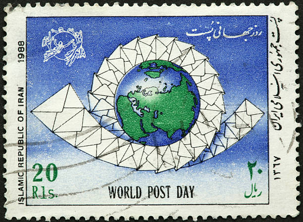 istock letters around the world on an Iranian stamp 182742122