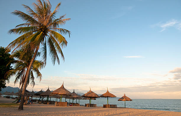 Beach Scene In The Evening In Nha Trang, Vietnam