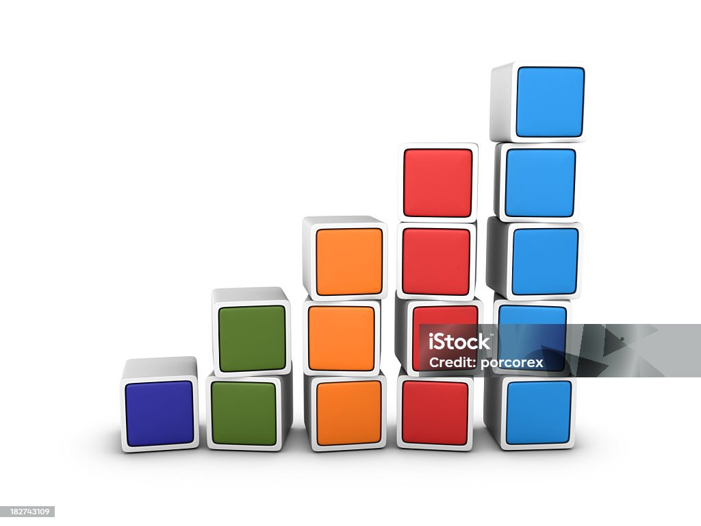 Multicolored cuadras - Foto de stock de Bloque de construcción libre de derechos