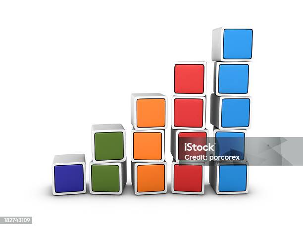 Multicolored Cuadras Foto de stock y más banco de imágenes de Bloque de construcción - Bloque de construcción, Ilustración, Bloque - Forma